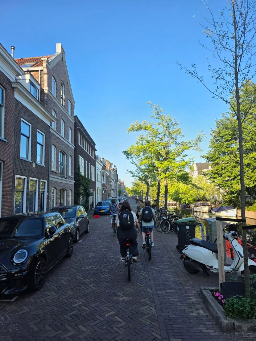 The Ibornians riding bikes in the Netherlands. 