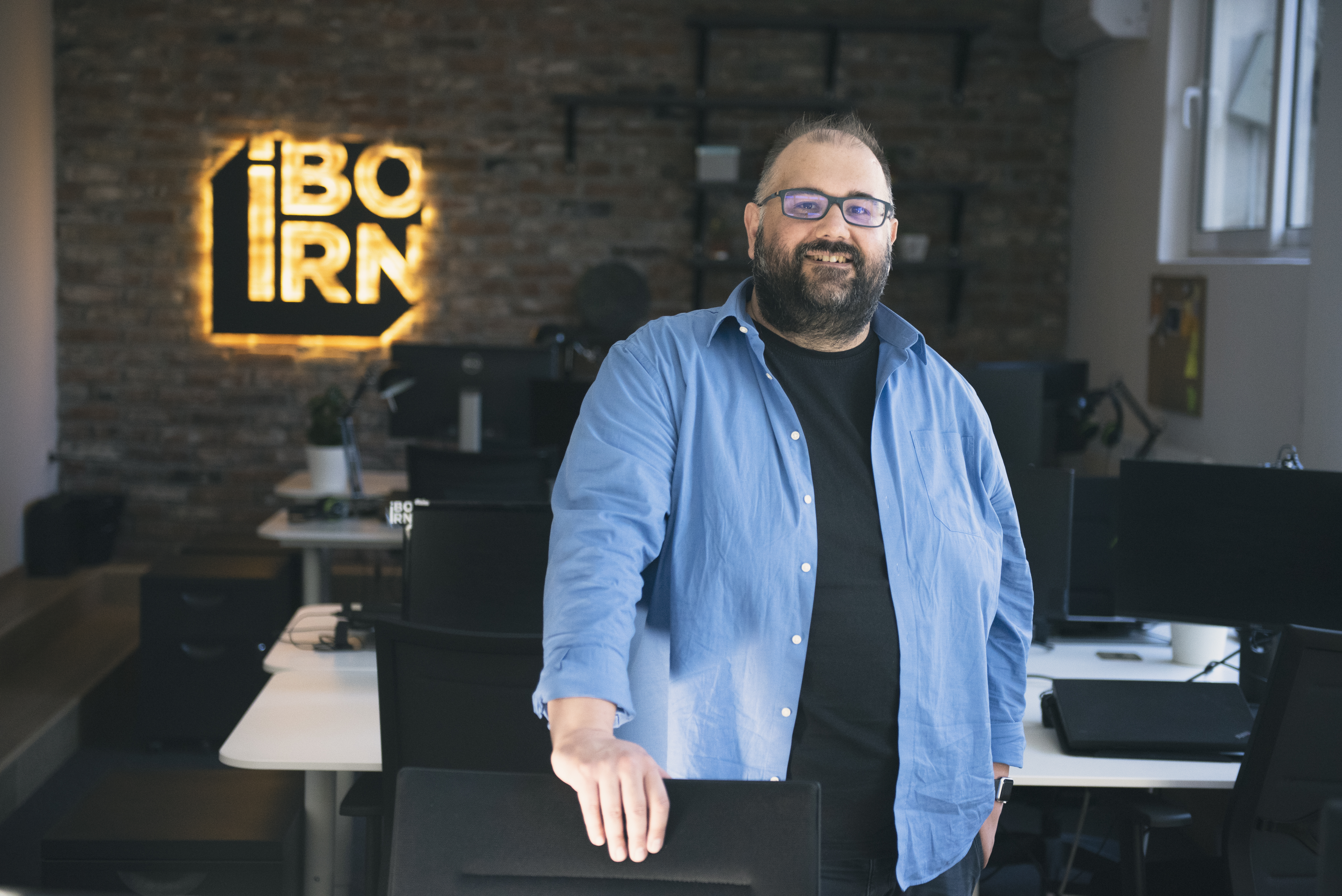 The CEO of IBORN at the office