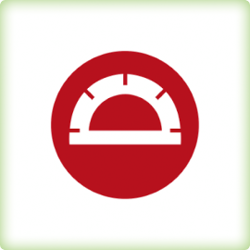 Protractor logo.