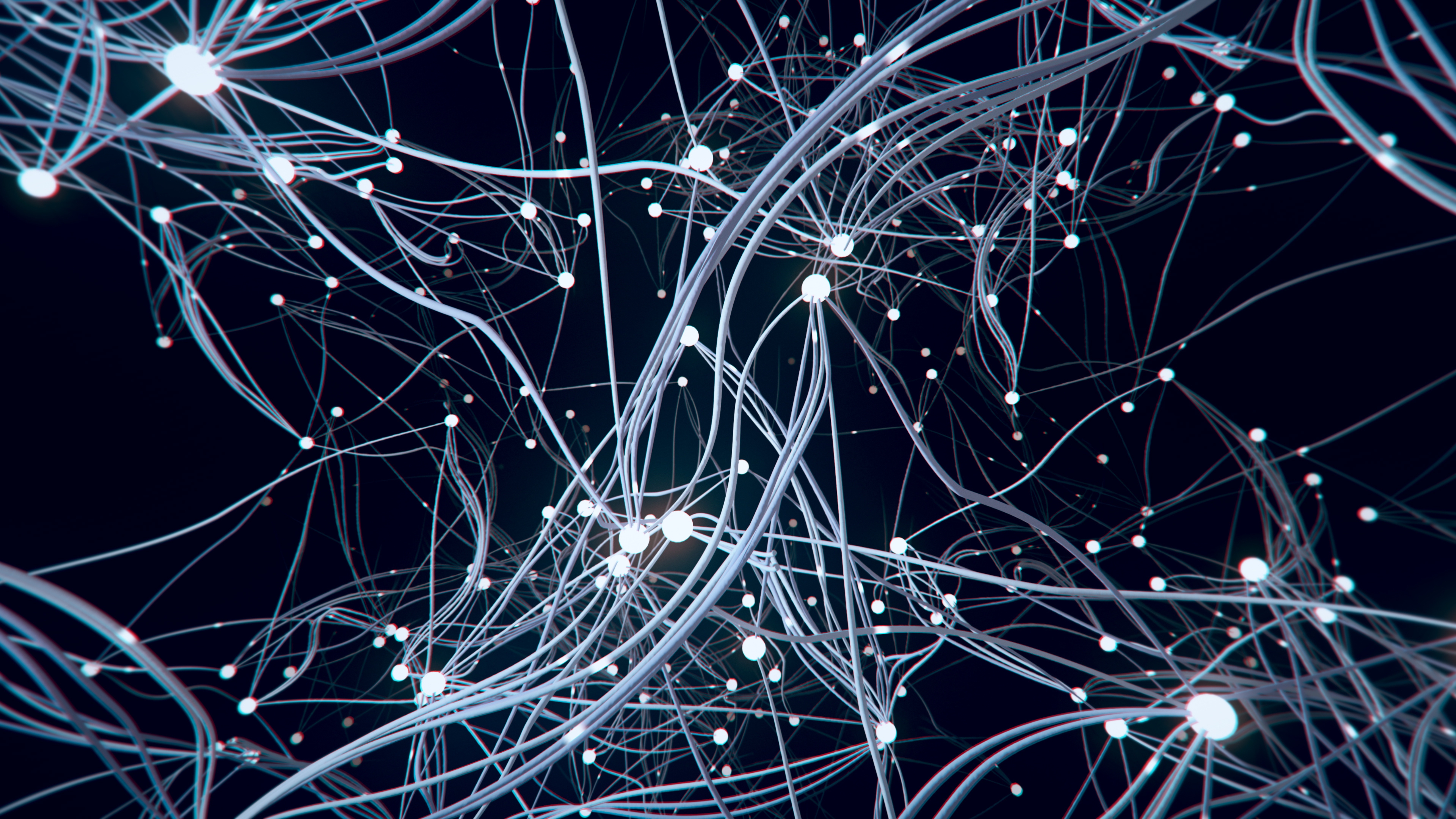 Abstract representation of AI data flow and neural networks—illustrating how intelligent systems process guest data to optimize experiences and operations in tourism and hospitality platforms.