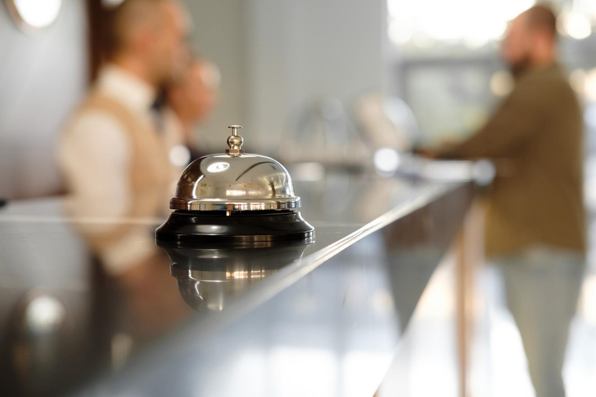AI hospitality Automation Hotel Reception Counter Desk Bell